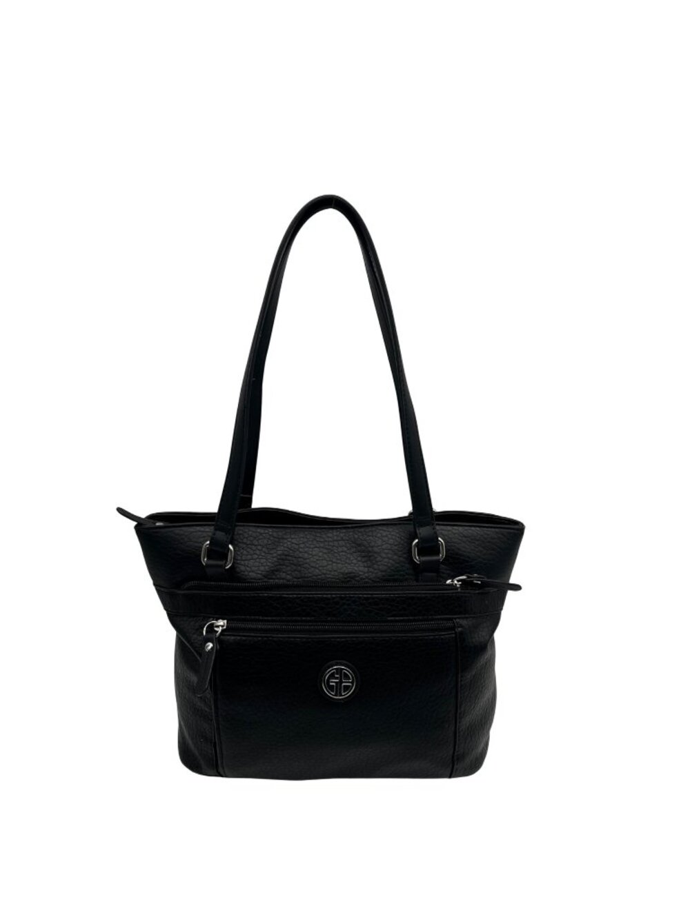 Giani Bernini Black FauxLeather Medium Shoulder Bag - Picture 1 of 10